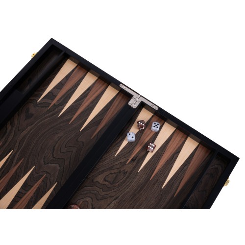 Backgammon de luxe 18" plaqué bois de rose Backgammon Engelhart Longeur:45,5 cm Largeur:26 cm Profondeur:5,6 cm Age minimum ( en