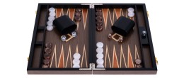 Backgammon de luxe 15" Plaqué en ronces de noyer Backgammon Engelhart Longeur:38 cm Largeur:24 cm Profondeur:5,6 cm Age minimum 