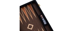 Backgammon de luxe 15" Plaqué en ronces de noyer Backgammon Engelhart Longeur:38 cm Largeur:24 cm Profondeur:5,6 cm Age minimum 