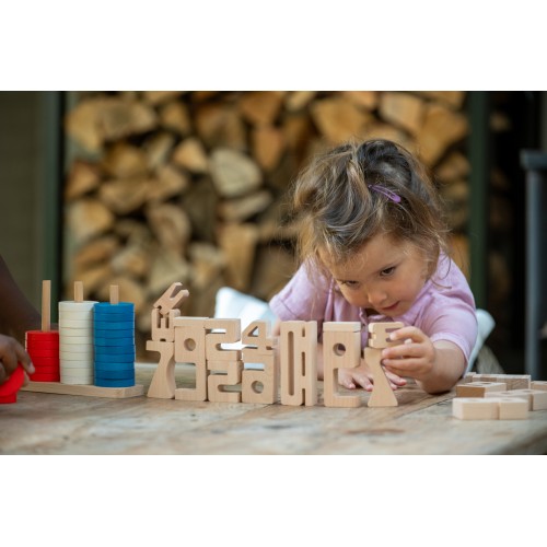 Nombres en blocs Jeux éducatifs et ludiques en bois Dorjee Age minimum ( en années ):3 ans Matière:Bois Types:Activité Montessor