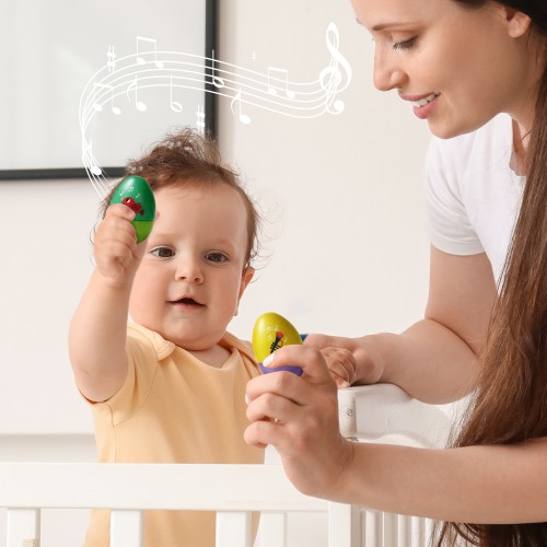 Œufs maracas en bois Jeux d'éveil en bois Dorjee 