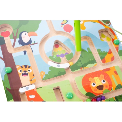 Labyrinthe magnétique Animaux Jeux éducatifs et ludiques en bois Dorjee Longeur:22 cm Age minimum ( en années ):2 ans Thèmes:Déc