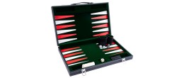 Backgammon surpiqué 18 Pouces - Vert Rouge Blanc Backgammon Engelhart Longeur:57 cm Largeur:46 cm Profondeur:3 cm Age minimum ( 