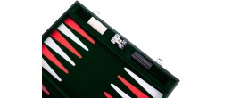 Backgammon surpiqué 18 Pouces - Vert Rouge Blanc Backgammon Engelhart Longeur:57 cm Largeur:46 cm Profondeur:3 cm Age minimum ( 