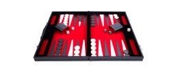 Backgammon surpiqué 18 Pouces - Rouge Noir Blanc Backgammon Engelhart Longeur:57 cm Largeur:46 cm Profondeur:3 cm Age minimum ( 