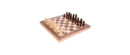 Jeu d'échecs en bois de hêtre placage noyer Echecs Engelhart Longeur:30 cm Largeur:30 cm Age minimum ( en années ):6 ans Matière