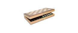 Jeu d'échecs en bois de hêtre placage noyer Echecs Engelhart Longeur:30 cm Largeur:30 cm Age minimum ( en années ):6 ans Matière