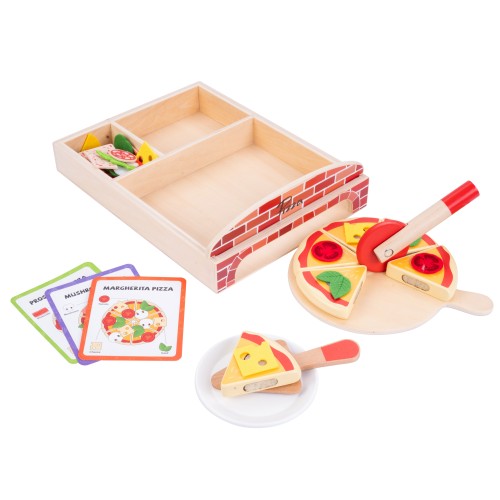 Set de Pizza Gourmet en bois Jeux d'imitation Dorjee Age minimum ( en années ):3 ans Matière:Bois Nombre de joueurs:1 joueur Pub