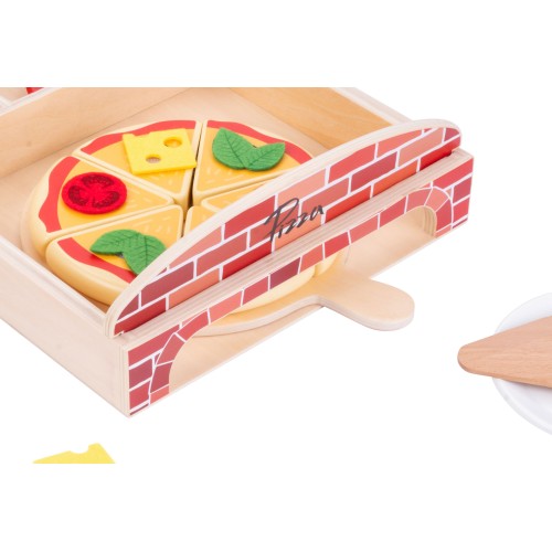 Set de Pizza Gourmet en bois Jeux d'imitation Dorjee Age minimum ( en années ):3 ans Matière:Bois Nombre de joueurs:1 joueur Pub