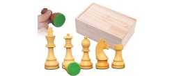 Jeu d'échecs de luxe marqueté en bois 50 cm marron / naturel Echecs/Dames Engelhart Longeur:50 cm Largeur:50 cm Styles:De luxe A