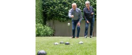 Jeu de boules triplettes de luxe dans un coffret en bois Pétanque Engelhart