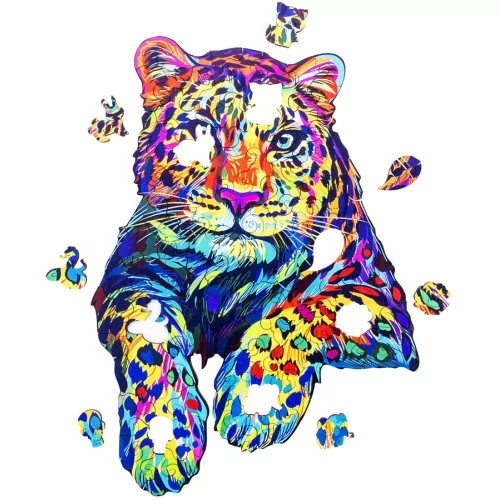 Puzzle en Bois Pop Art – Tigre A4 – 98 Pièces