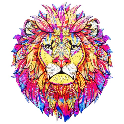 Puzzle Bois Pop Art Lion A4 - 161 Pièces