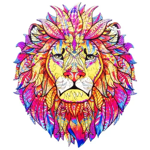 Puzzle en Bois Pop Art – Lion A4 – 161 Pièces