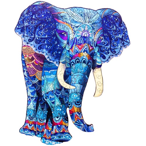 Puzzle Pop Art Éléphant A4, 178 pièces en bois