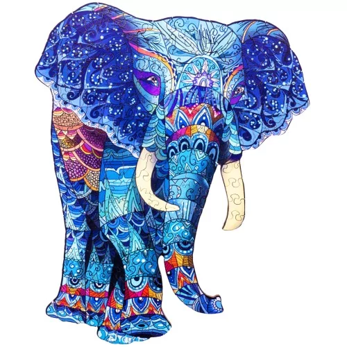 Puzzle en Bois Pop Art – Éléphant A4 – 178 Pièces