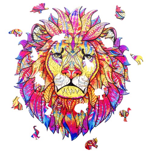 Puzzle Bois Pop Art Lion A3 - 218 Pièces