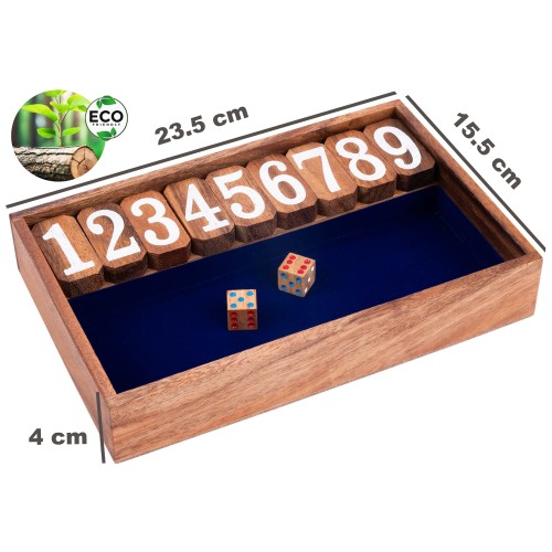 jeu de shut the box en bois ecologique