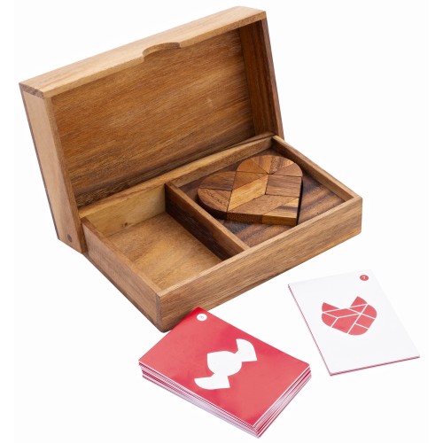 jeu en bois tangram coeur