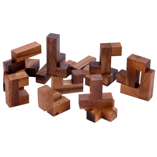 Pièces de puzzle en bois durable pour le Double Pentomino