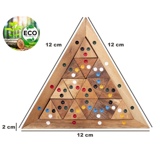 Tri Match - jeu de logique en bois pour assembler les triangles colorés