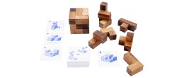 Casse-tête en bois écologique Double Soma Cube, stimulant et durable