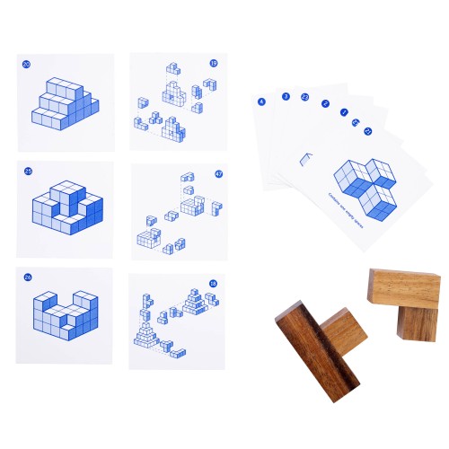 Jeu de puzzle Double Soma Cube pour enfants et adultes, respectueux de l’environnement