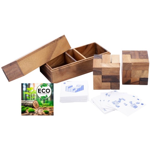 Puzzle en bois Double Soma Cube, un défi 3D pour tester la résolution de problèmes