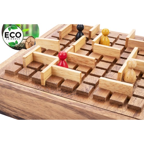 Plateau de jeu en bois durable Le Corridor, jeu de stratégie pour 2 à 4 joueurs