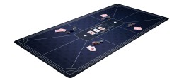 Tapis de poker bleu 180 x 90 cm, facile à nettoyer après chaque utilisation