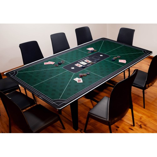 Accessoire essentiel pour les joueurs de poker, tapis vert XXL antidérapant