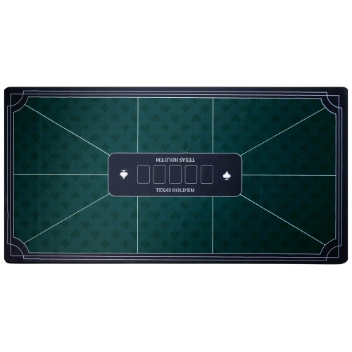 Design classique et élégant du tapis de poker vert pour une expérience de jeu professionnelle