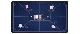 Tapis de poker bleu 140 x 80 cm, adapté aux parties de poker en groupe