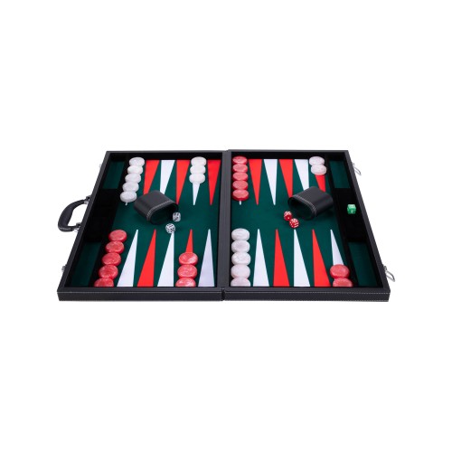 Plateau de backgammon avec incrustation de feutre pour une surface lisse