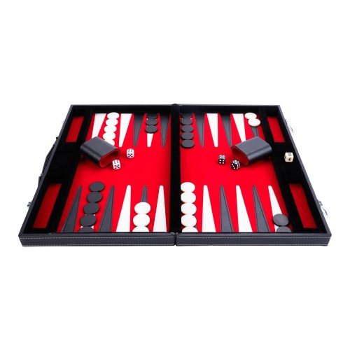 Plateau de backgammon avec feutre pour une surface de jeu lisse et fluide