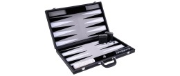 Backgammon de Luxe 21 pouces avec valise en simili cuir et poignée robuste