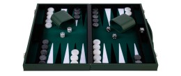 Backgammon de Luxe 18 pouces avec valise en simili cuir de haute qualité