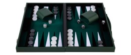 Backgammon de Luxe 15 pouces avec valise en simili cuir élégant