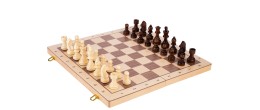 Jeu d'échecs de luxe en bois de bouleau, plaqué noyer et érable