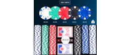 Set de poker complet avec jetons, cartes et accessoires pour tous les niveaux de jeu