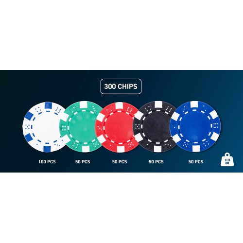 Set de poker Engelhart avec jetons de 11,5 g et accessoires de qualité