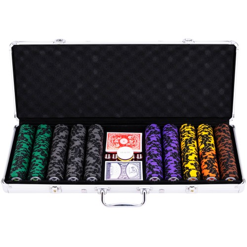 Coffret de poker Engelhart avec 500 jetons pour des parties à enjeux élevés