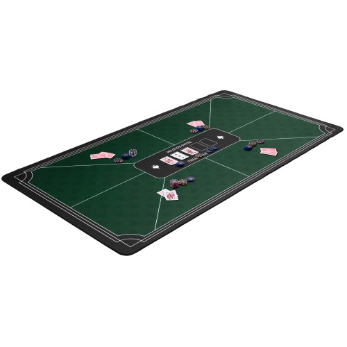 Tapis de poker avec texture polyester et caoutchouc, durable et agréable