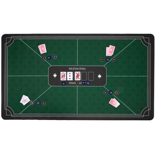 Tapis de poker vert, parfait pour les jeux de groupe et les compétitions à domicile