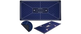 Tapis de poker bleu antidérapant 120 x 60 cm pour une expérience de jeu stable