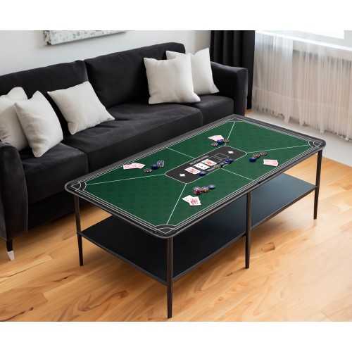 Tapis de poker vert compact pour s'adapter à toutes les tables de jeu