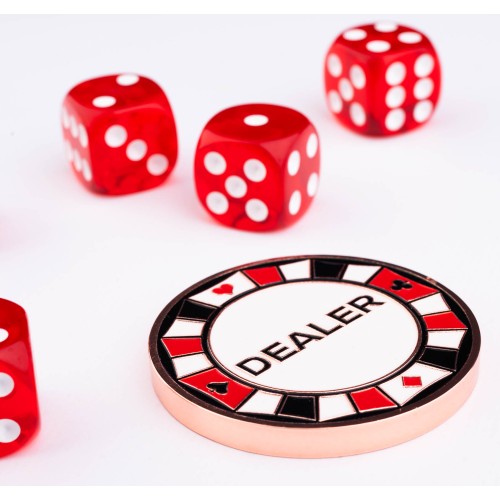 Bouton de croupier en métal pour un jeu de poker professionnel