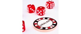 Bouton de croupier en métal pour un jeu de poker professionnel