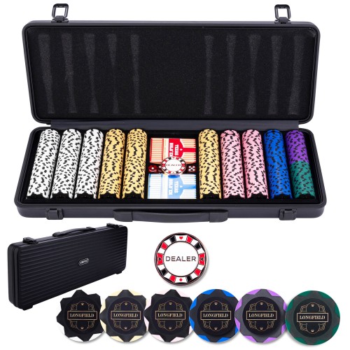 Set de poker complet avec mallette noire pour une expérience de jeu optimale