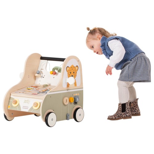 Accessoires interactifs pour bébé : clé, levier de vitesse et klaxon.